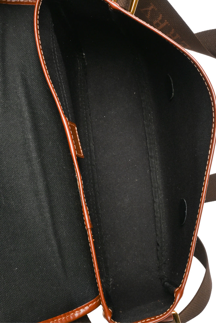 Burberry Check Print Coated Canvas Crossbody Messenger Bag