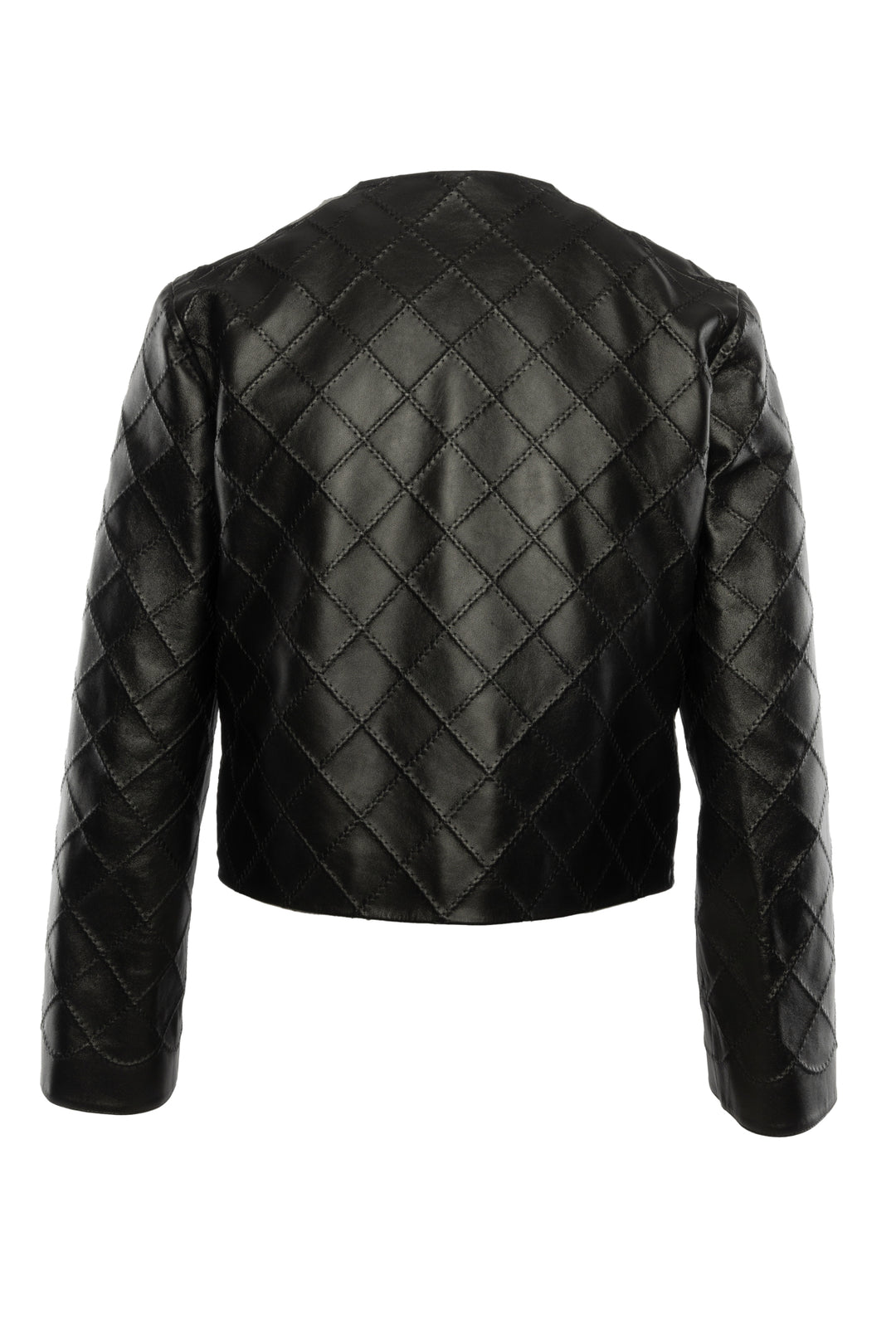 Chanel Size 34 2022 Quilted Lambskin Leather Jacket