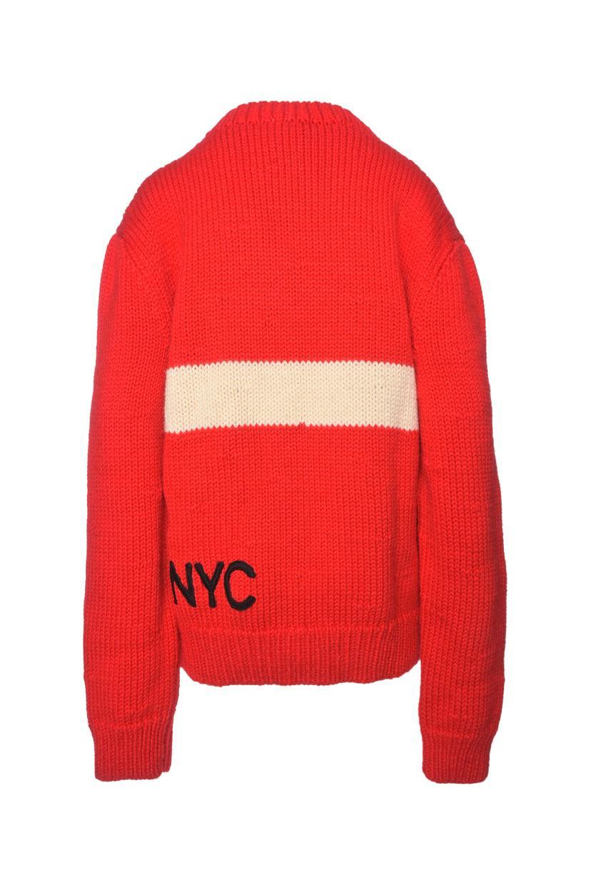 Calvin Klein 205W39NYC Size XL Wool Knit Embroidered Sweater