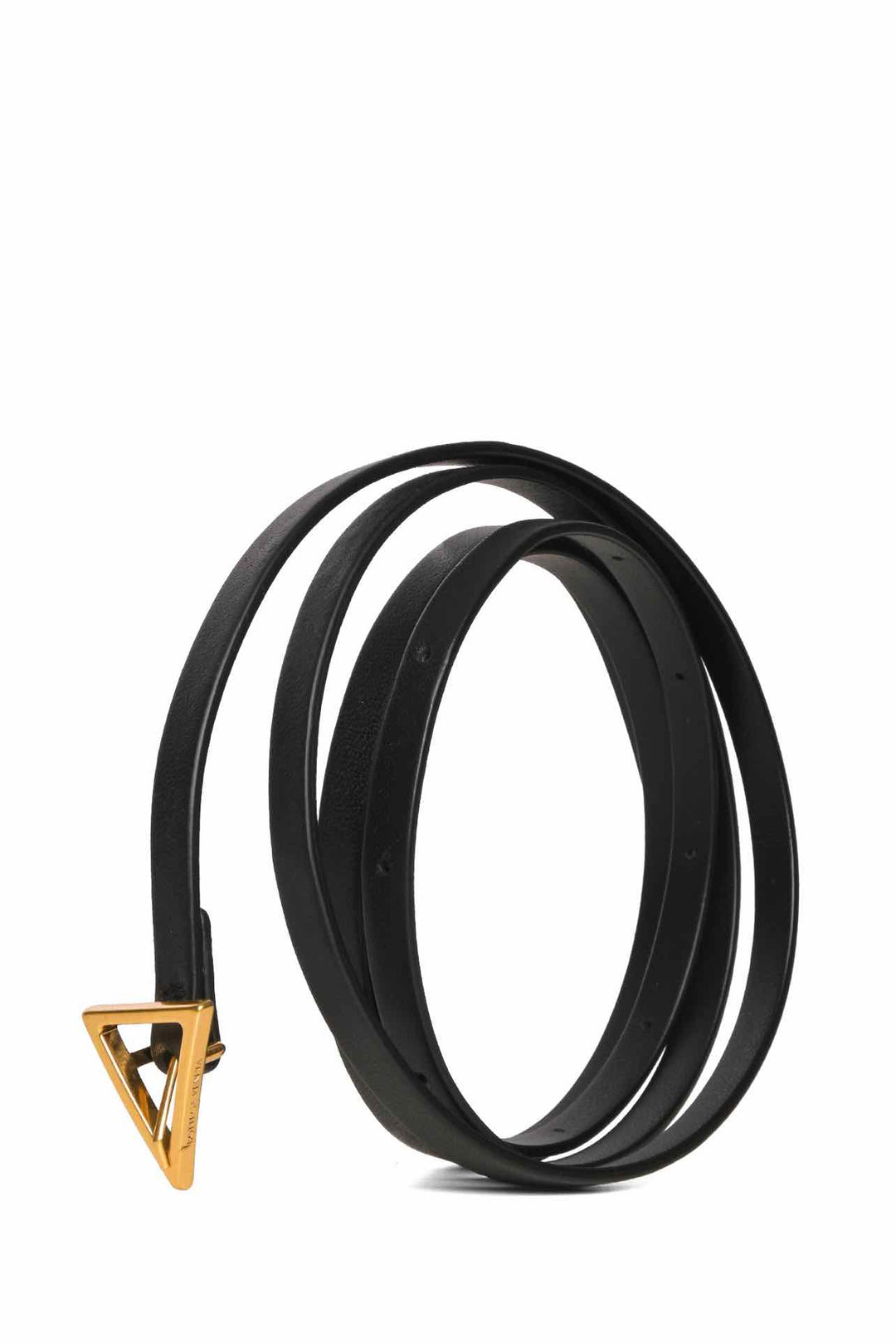 Bottega Veneta Size OS Triangle Buckle Skinny Wrap Belt