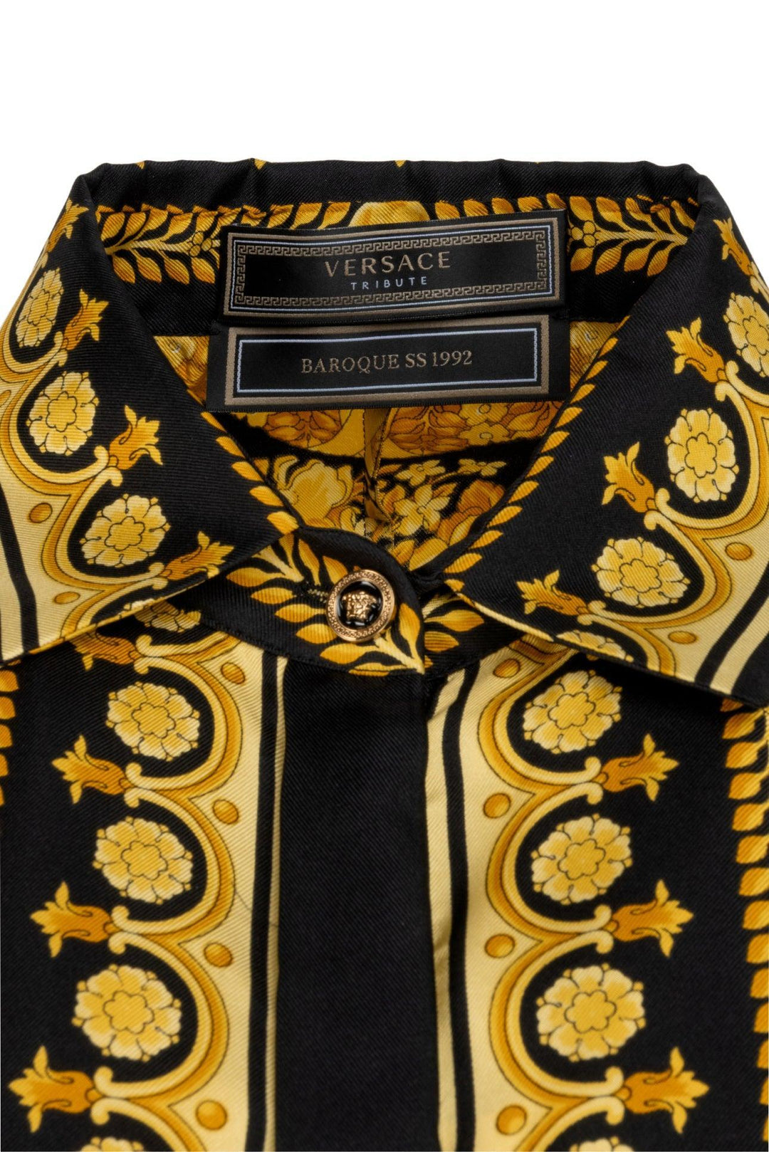 Versace Size 40 Tribute Baroque SS 1992 Silk Blouse
