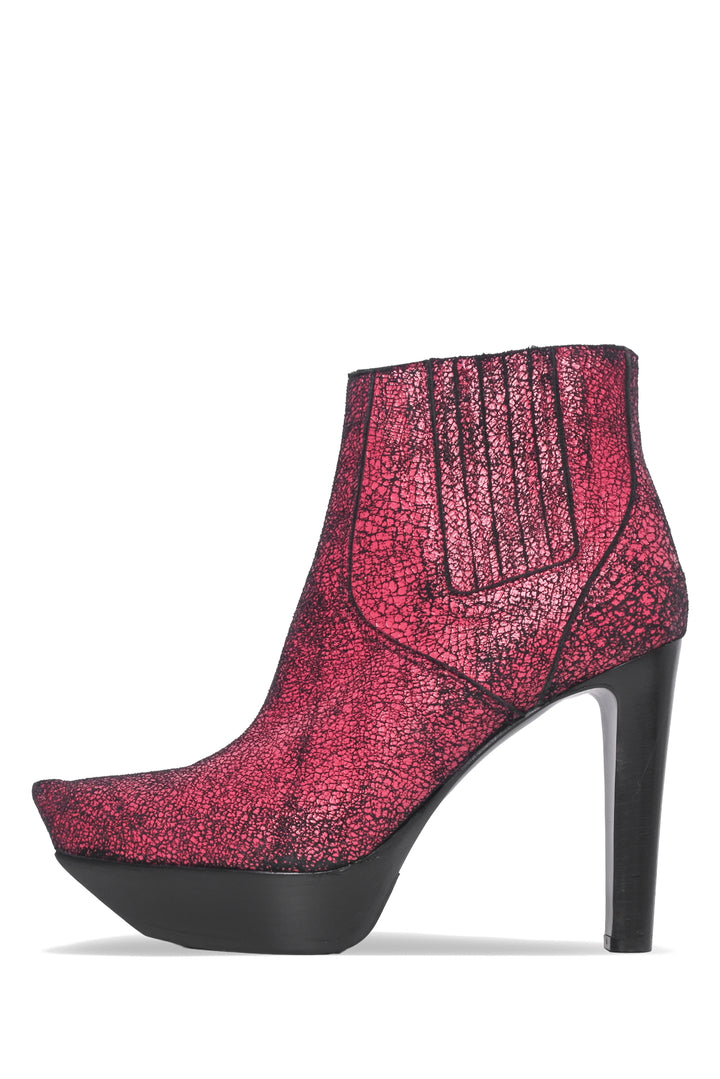R13 Size 41 Pointy Toe Platform Heeled  Ankle Boots