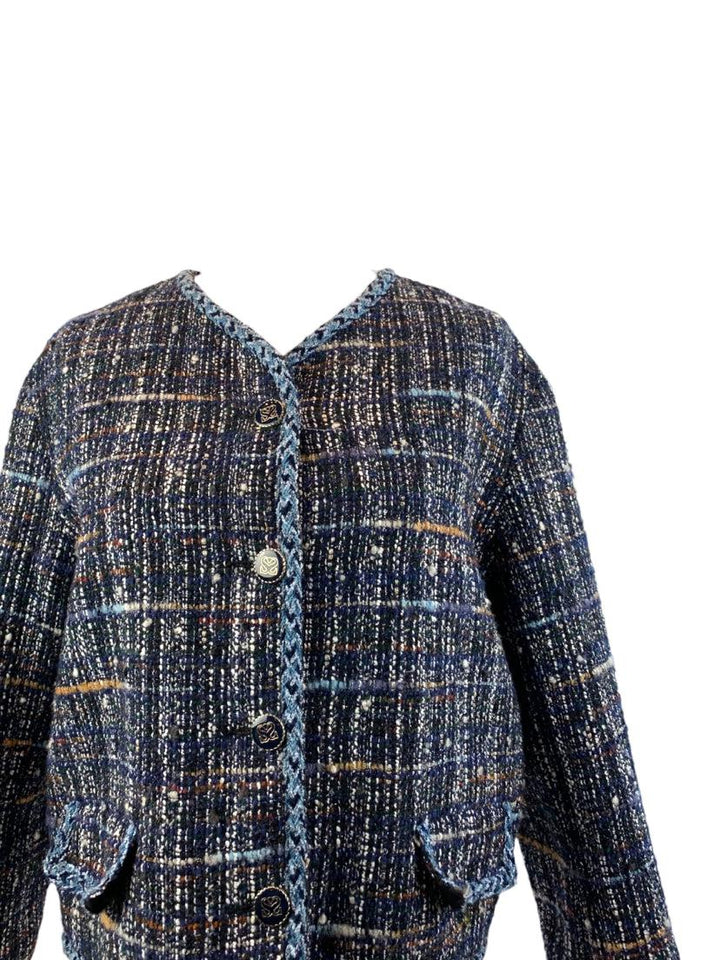 Sandro Size 42 Cropped Tweed Jacket