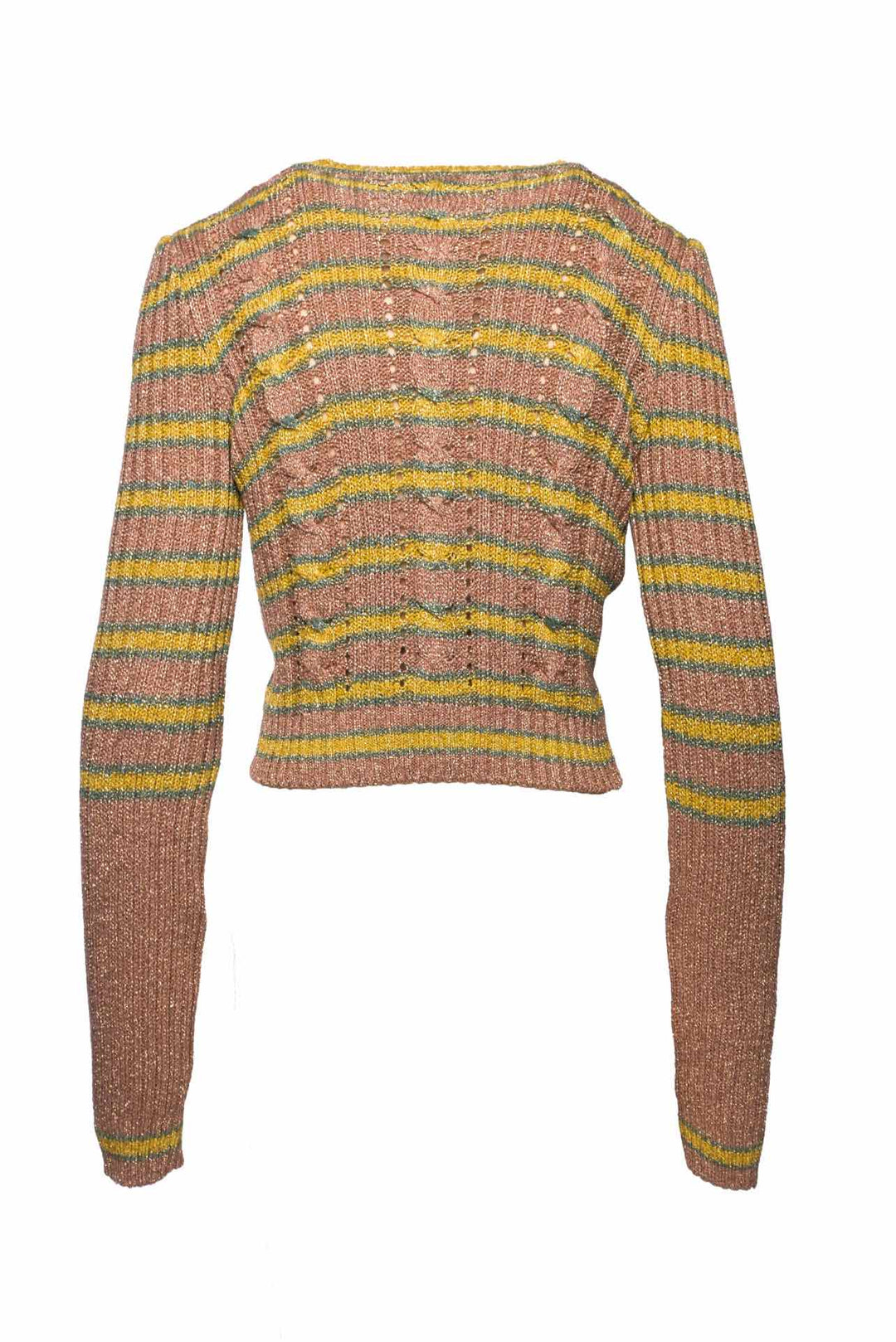 Philosophy Di Lorenzo Serafini Size 8 Metallic Striped Knit Sweater