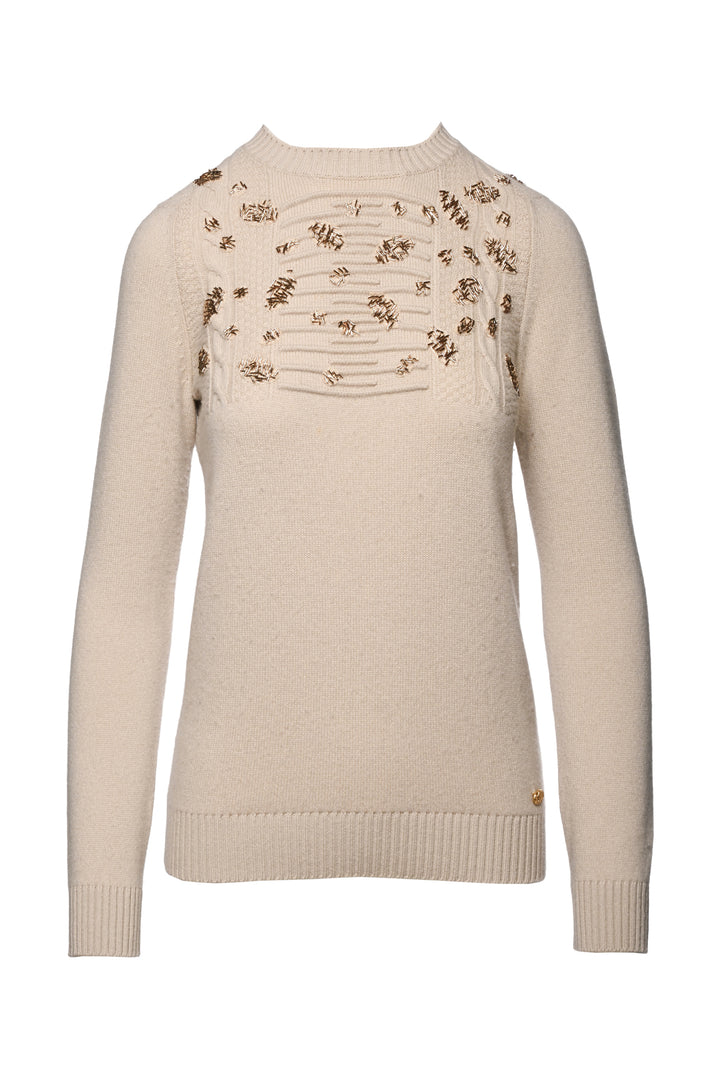 Chanel Size 36 Embellished Cashmere Sweater