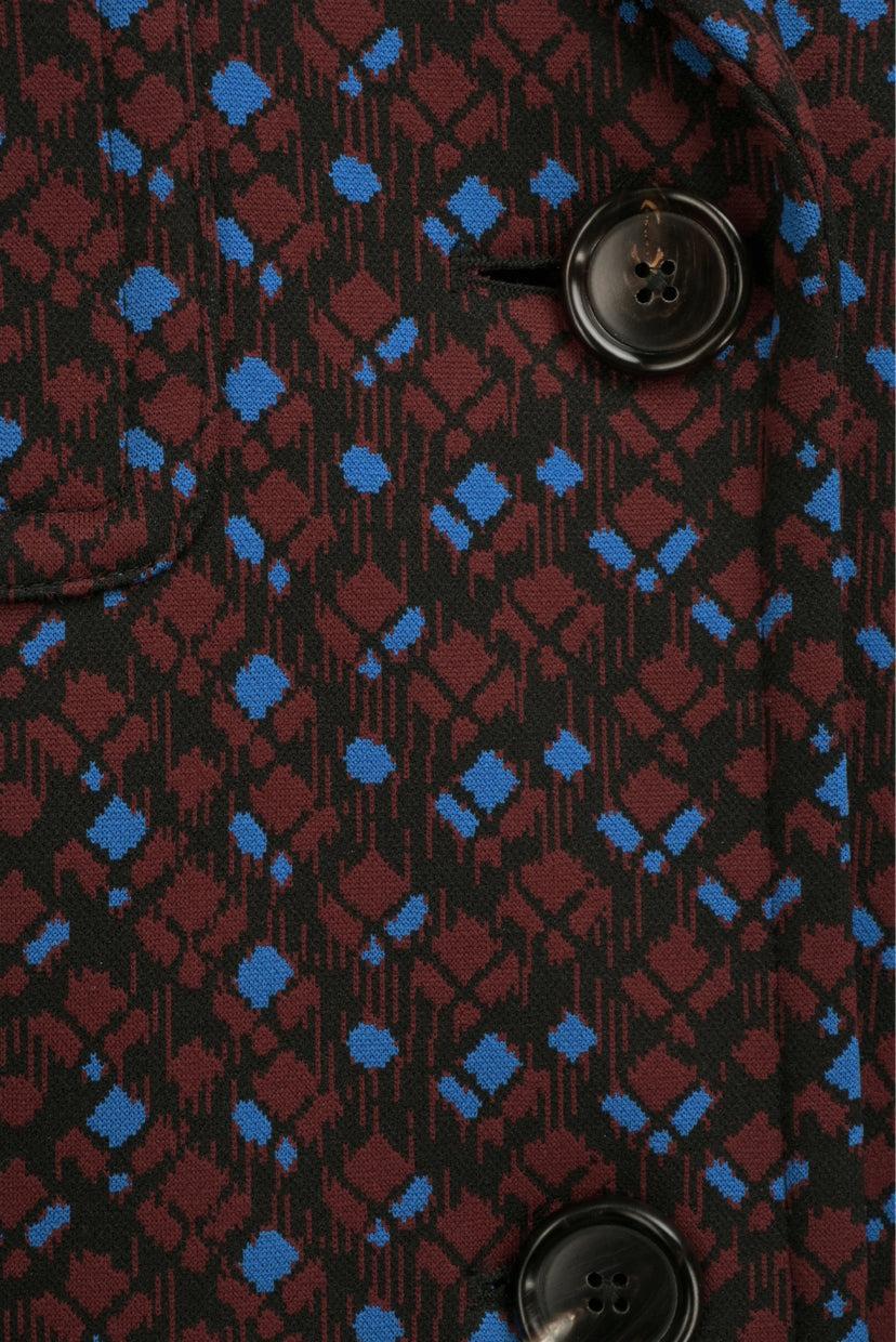 Marni Size 40 Printed Button-up Midi Coat