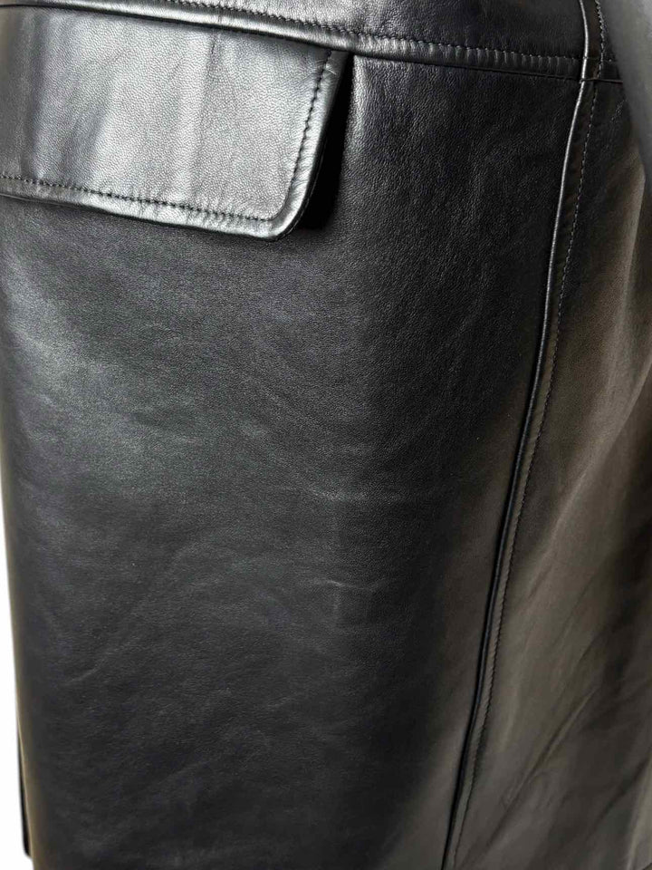 Simone Rocha Size M Crystal & Faux Pearl Embellished Lamb Leather Coat