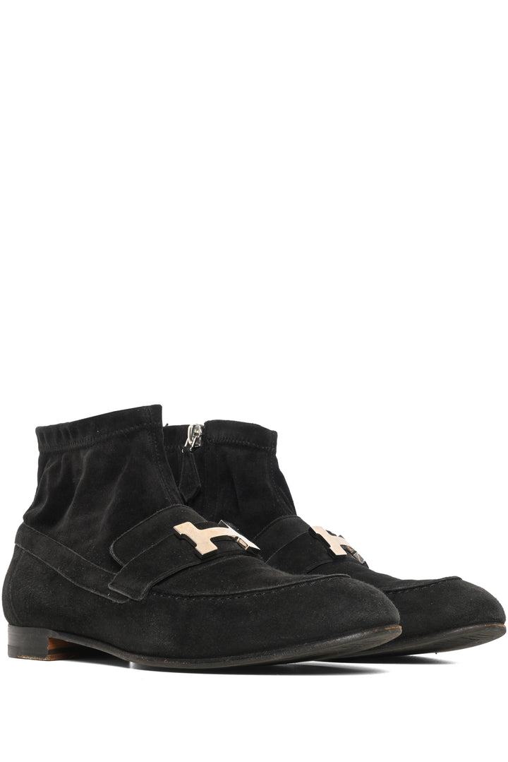 Hermes Size 36.5 Saint-Honore Suede Ankle Boots