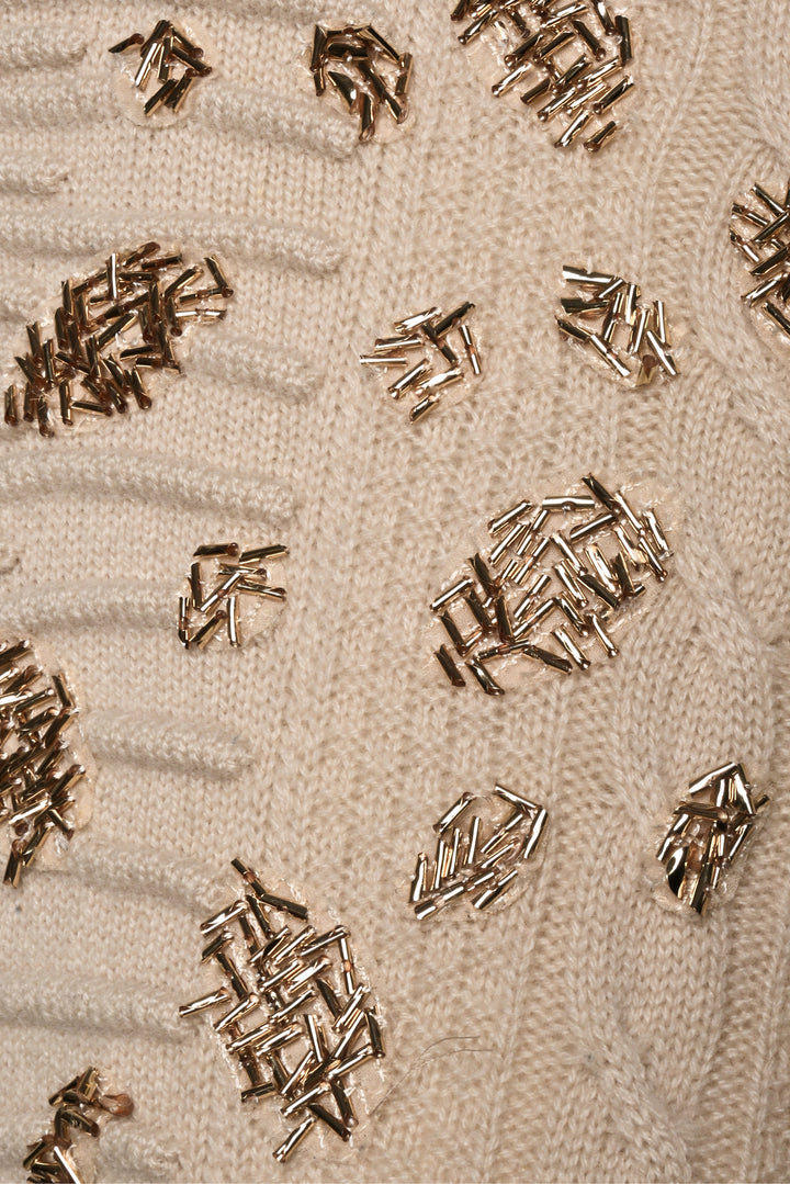 Chanel Size 36 Embellished Cashmere Sweater
