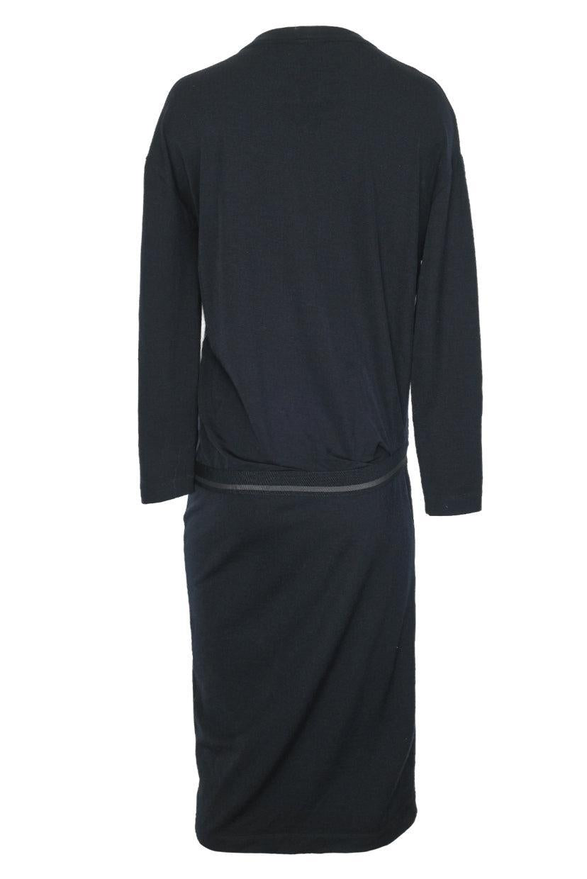 Brunello Cucinelli Size M Long Sleeve Wool Maxi Dress