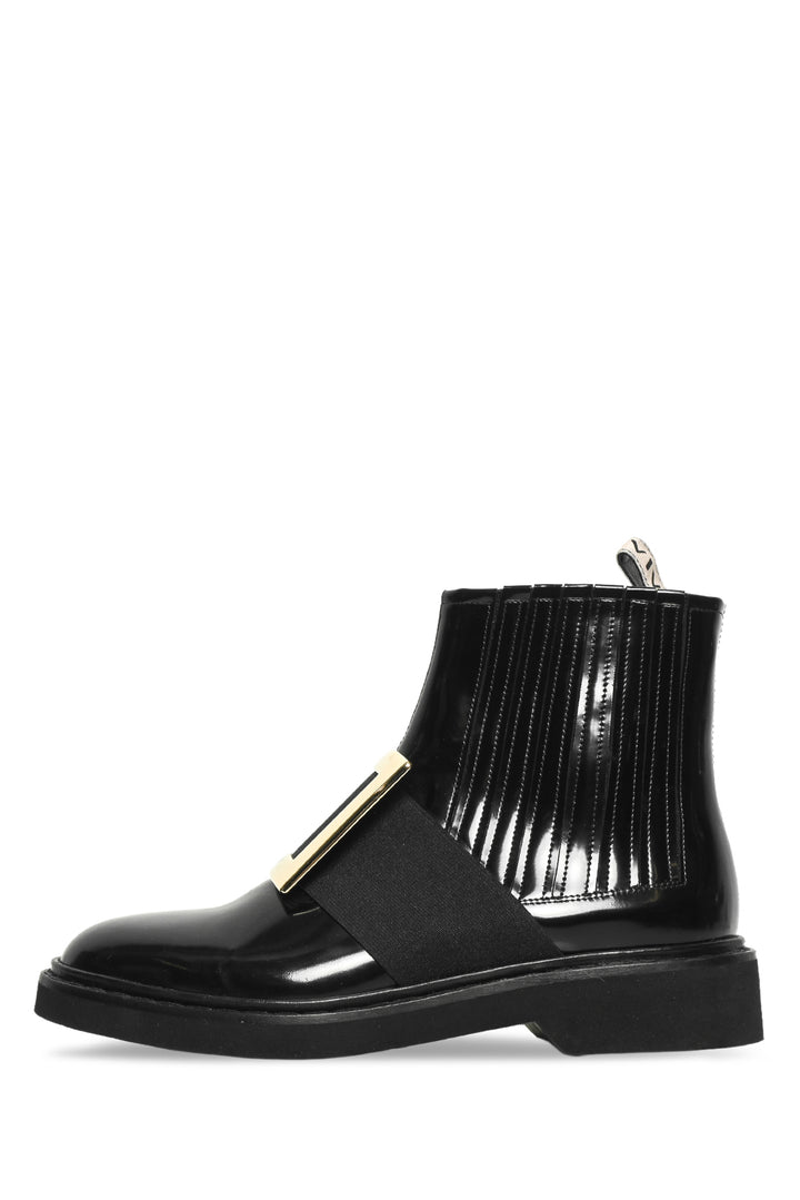 Roger Vivier Size 35.5 Chelsea Viv' Leather Ankle Boots