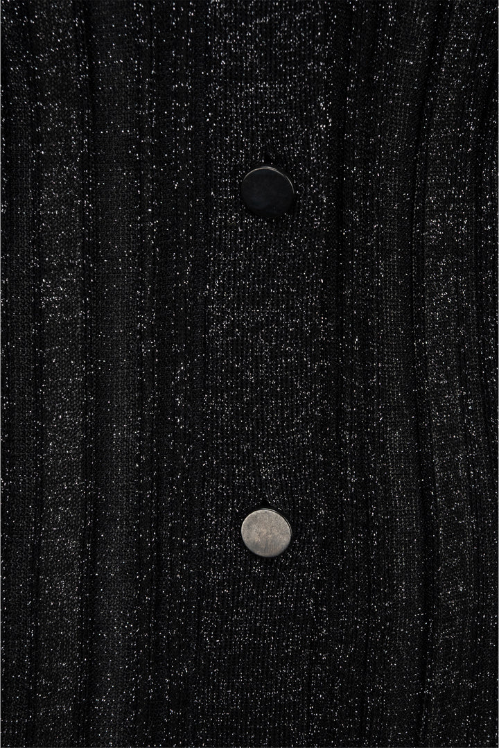 Proenza Schouler Size M Metallic Ribbed Thin Knit Cardigan