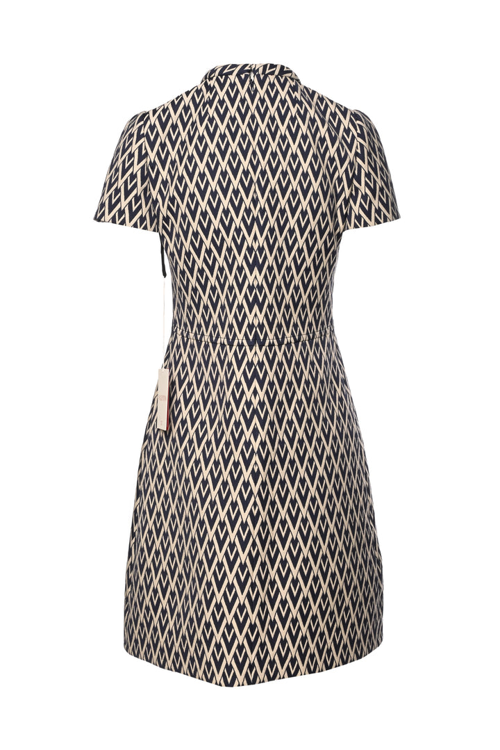 Valentino Size 6 Wool Jacquard Mini Dress