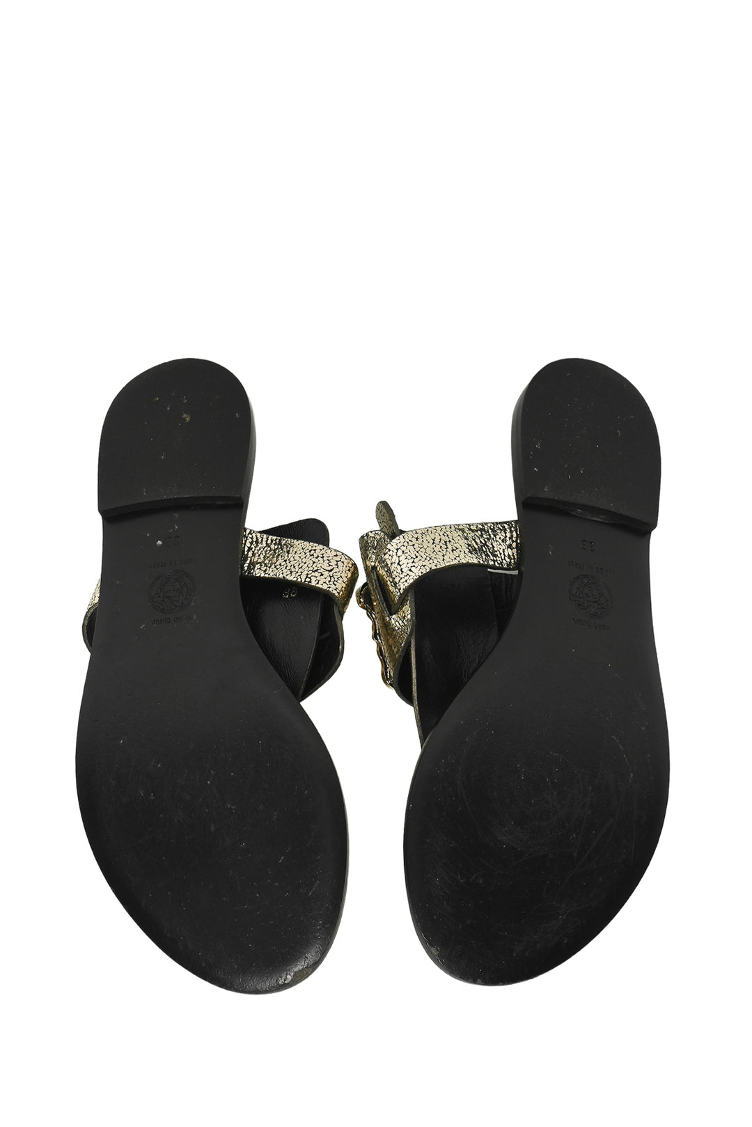 Versace Size 38 Palazzo Thong Sandals