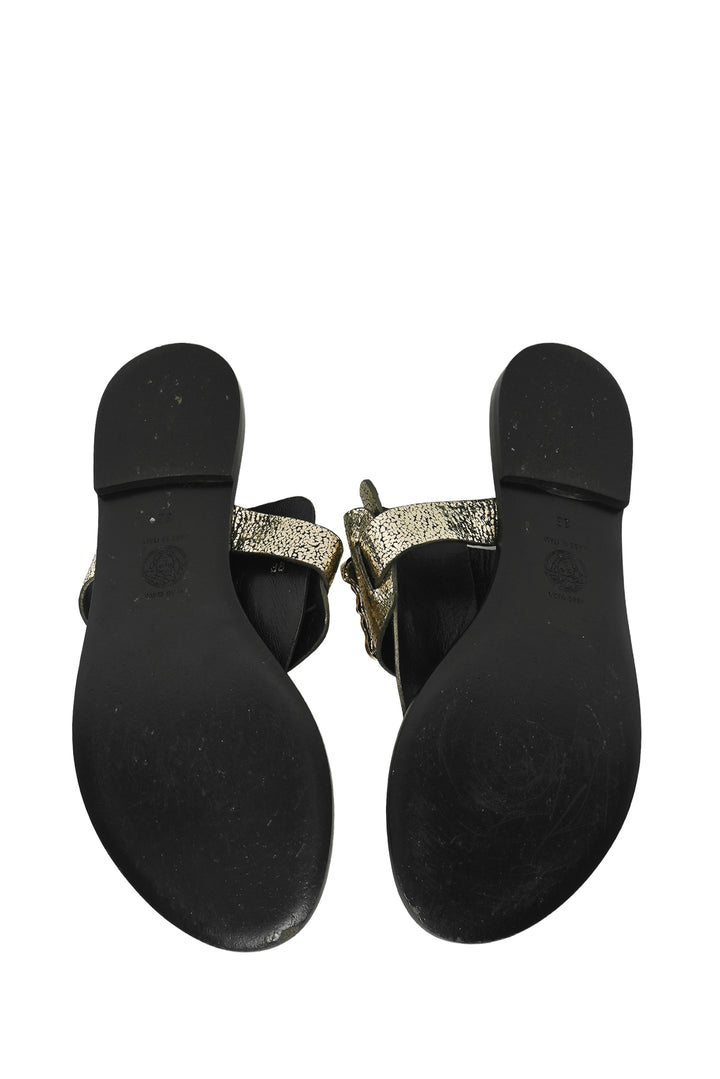 Versace Size 38 Palazzo Thong Sandals