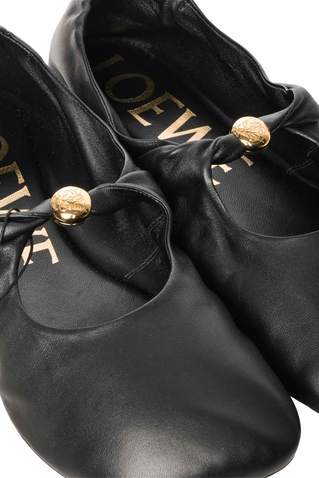 Loewe Size 41 Pebble Soft Leather Ballet Flats