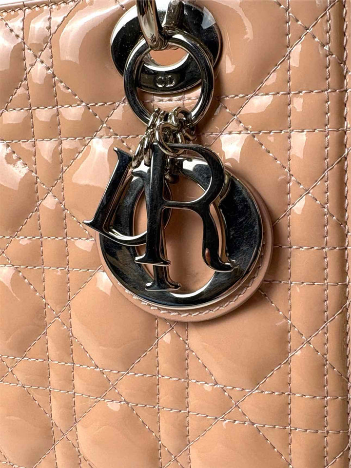 Dior Lady Dior Medium Patent Cannage Purse