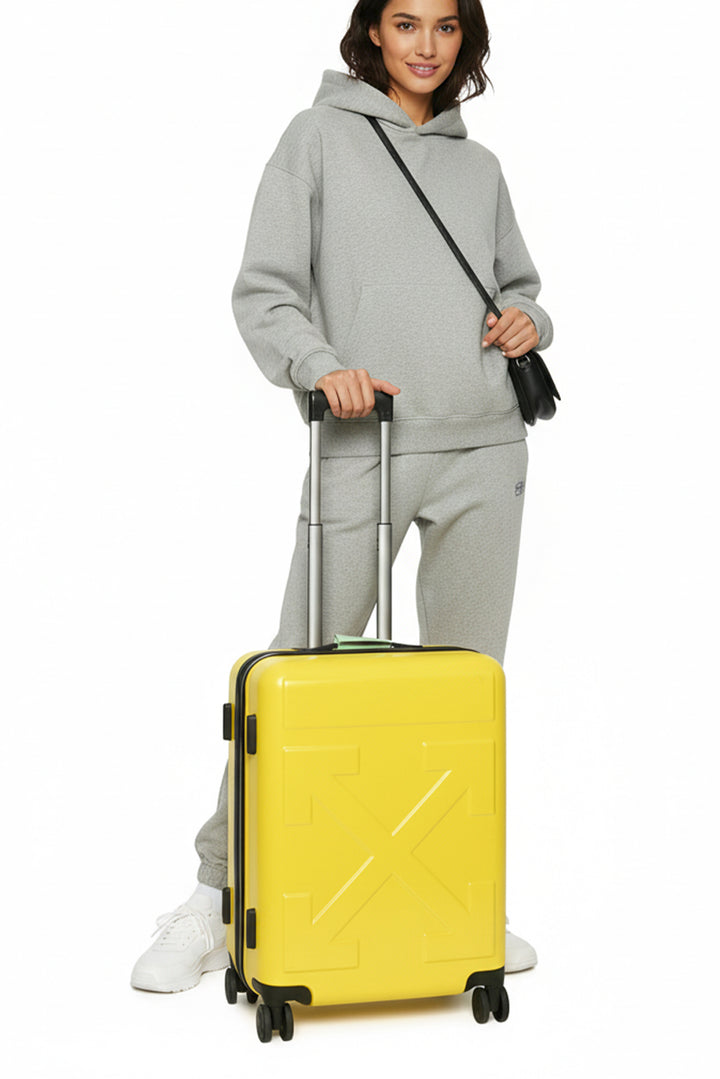 Off White Arrow Trolley Suitcase