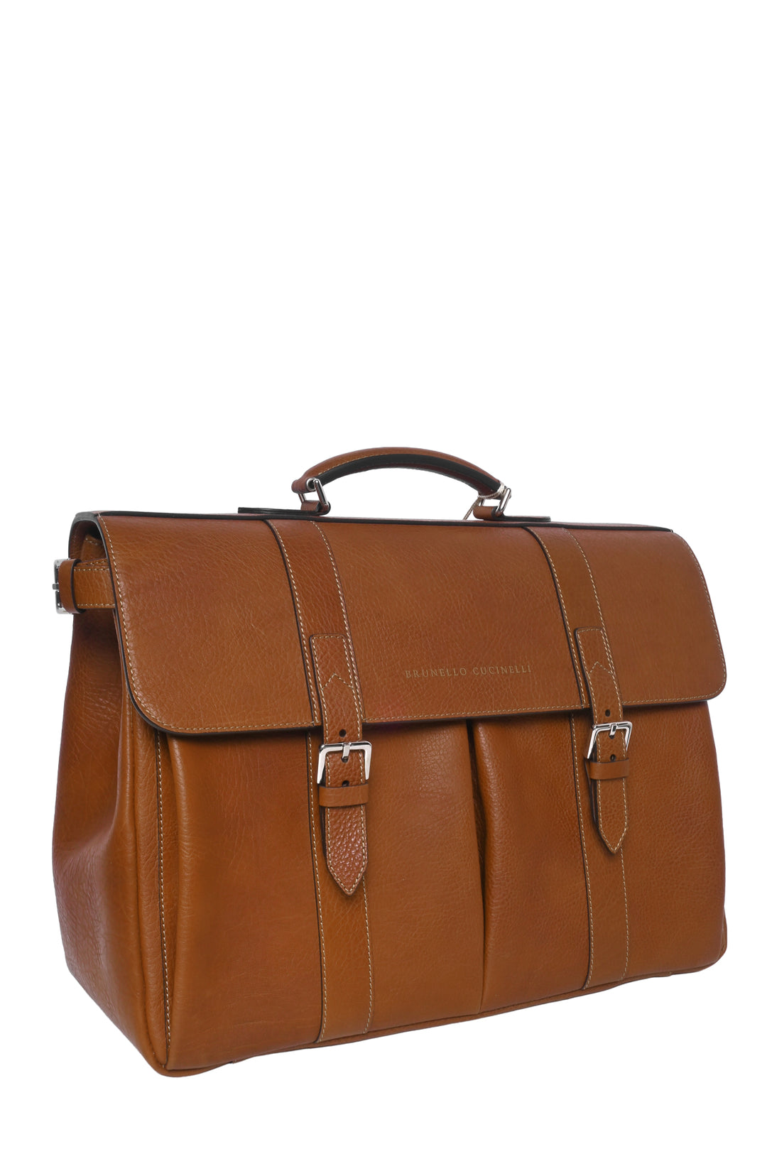 Brunello Cucinelli Men's Grain Leather Briefcase