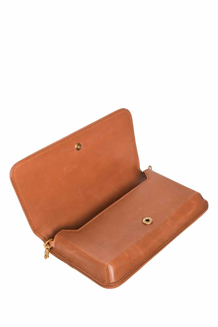 Saint Laurent 2021 Shearling Monogram Phone Holder Crossbody