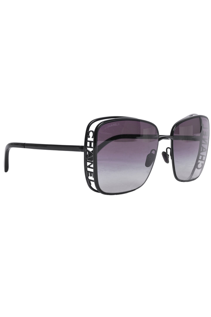 Chanel Metal Logo Square Sunglasses
