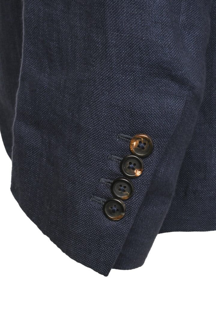 Brunello Cucinelli Size 40 Men's 3 Button Peaked Lapel Linen Blazer