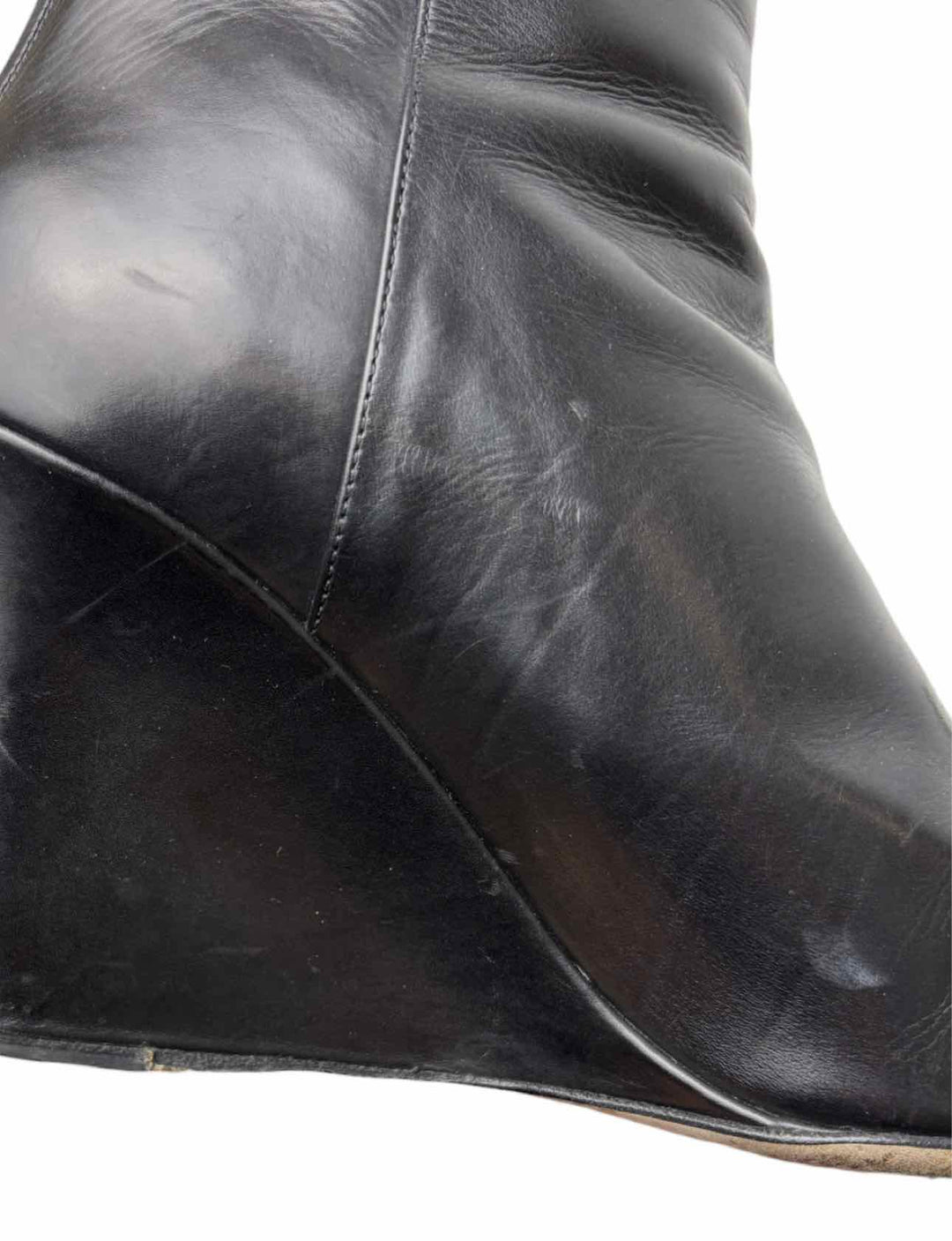 Jimmy Choo Size 38.5 Leather Wedge Ankle Boots
