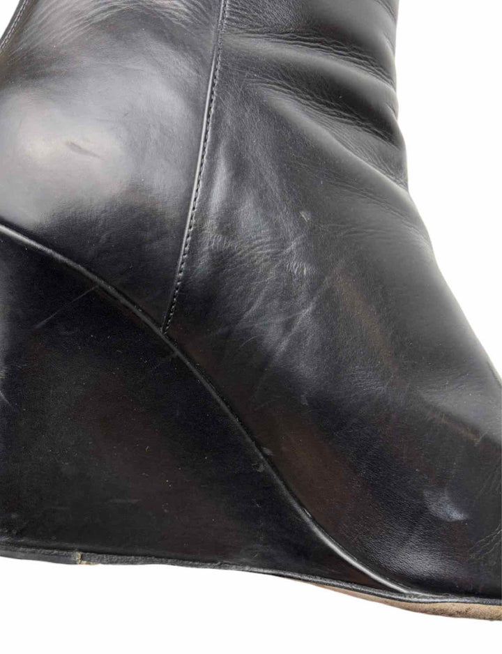 Jimmy Choo Size 38.5 Leather Wedge Ankle Boots