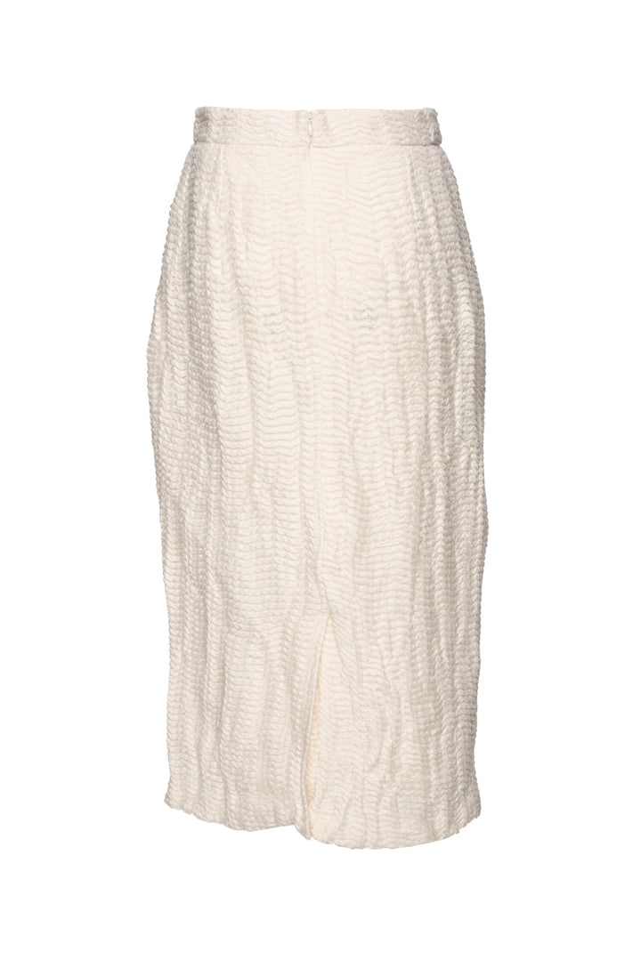 Khaite Size 8 Mya Textured Midi Pencil Skirt