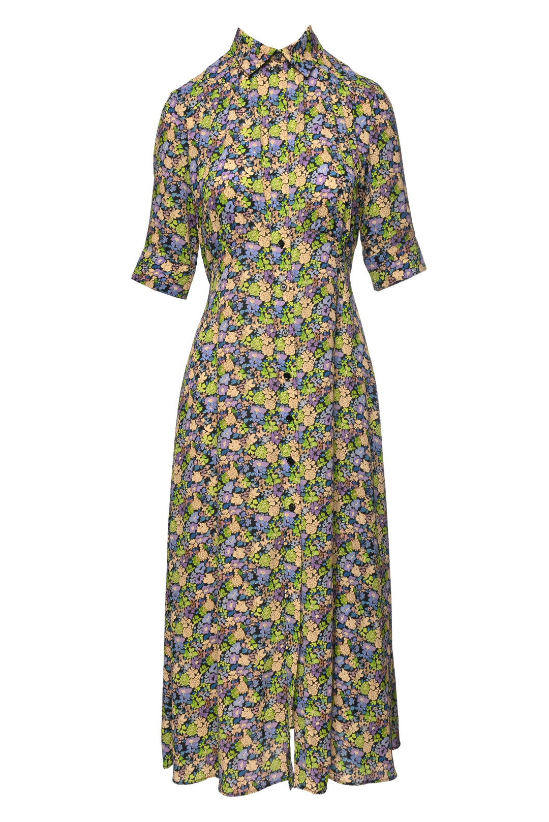 maje Size L Floral Back Cutout Maxi Dress
