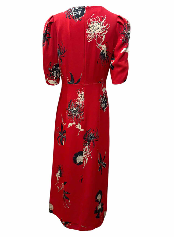 Dries Van Noten Size 40 Floral Silk Dress