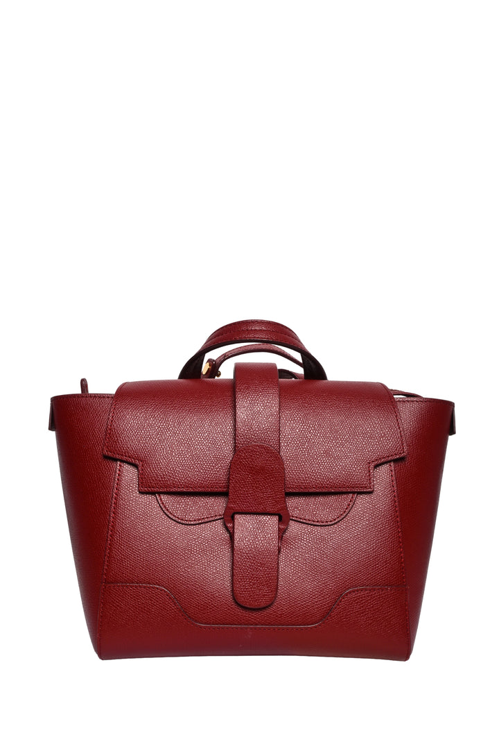 Senreve Merlot Grained Leather Mini Maestra Convertible Shoulder Bag BackPack