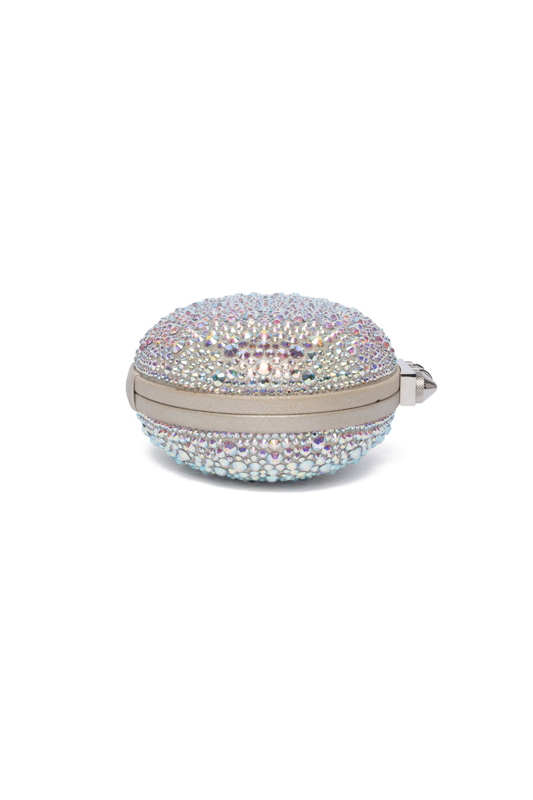 Christian Louboutin Nubuck Crystal Mina Oval Box Clutch