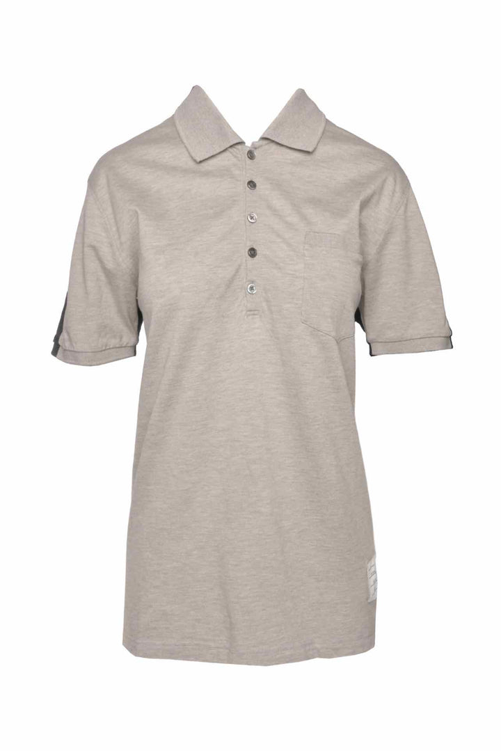 Thom Browne Size 4 Men's Cotton 2 Tone Polo Shirt