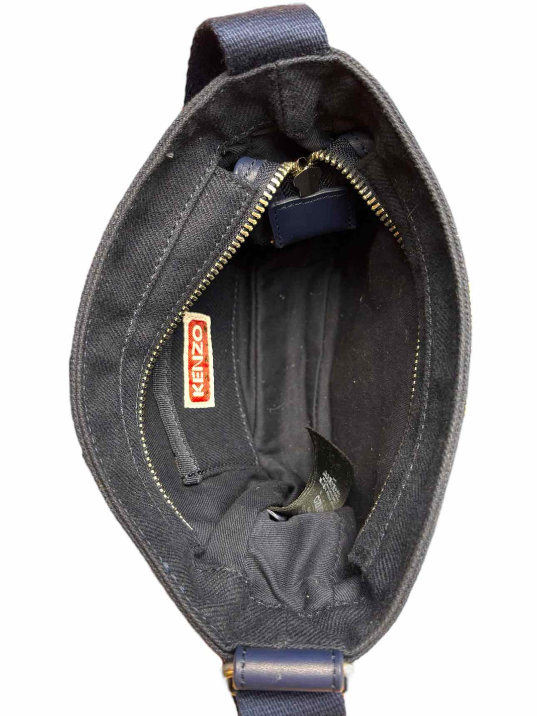 Kenzo Embroidered Logo Cotton Crossbody  Purse