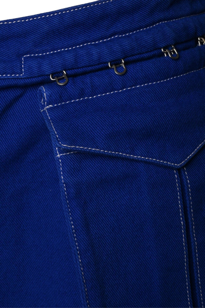 Dion Lee Size 2 Denim Cargo Mini Skirt