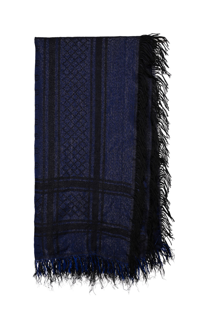 Gucci Sparkle Monogram Fringe Scarf