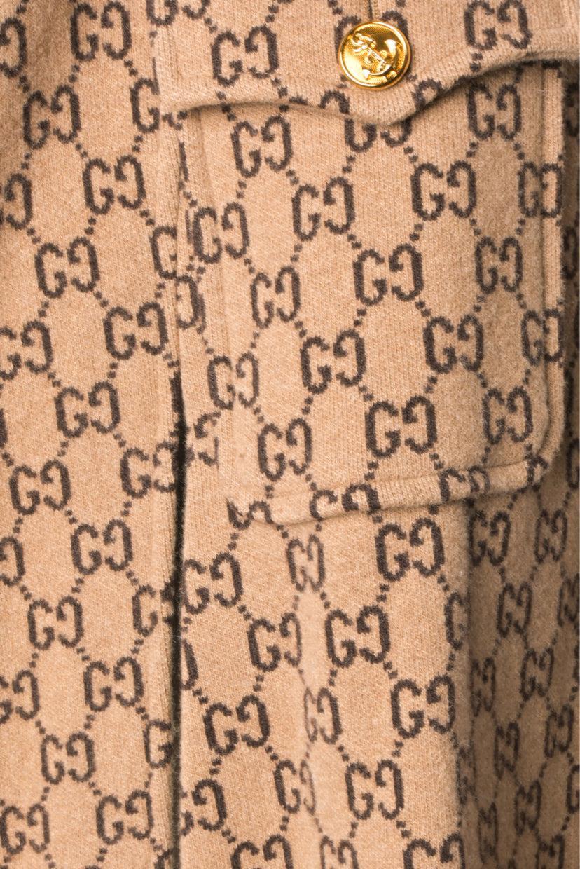 Gucci Size XL GG Wool Cape