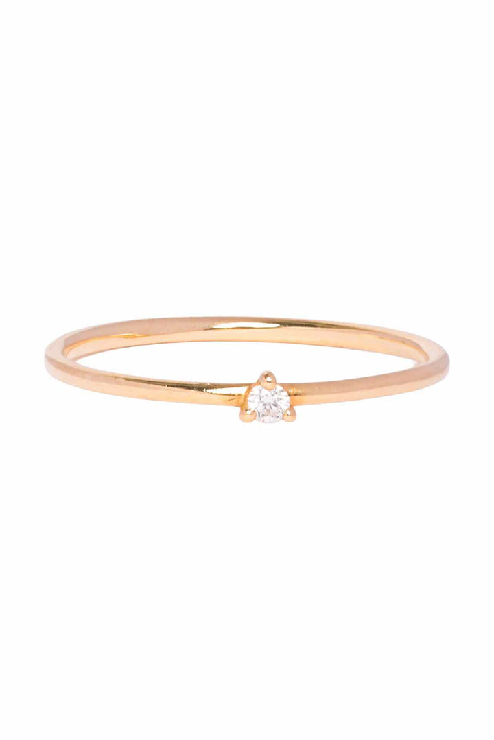 Liven Size 6 14K Yellow Gold & Diamond Souli Single Stackable Band Ring