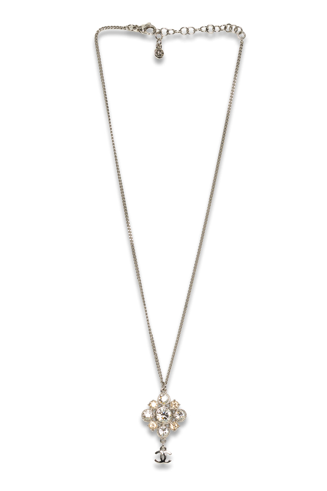 Chanel Size OS 2012 Crystal CC Drop Pendant Necklace