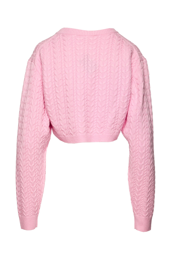 Love Shack Fancy Size XS Cable Knit Wool & Cashmere Sweater