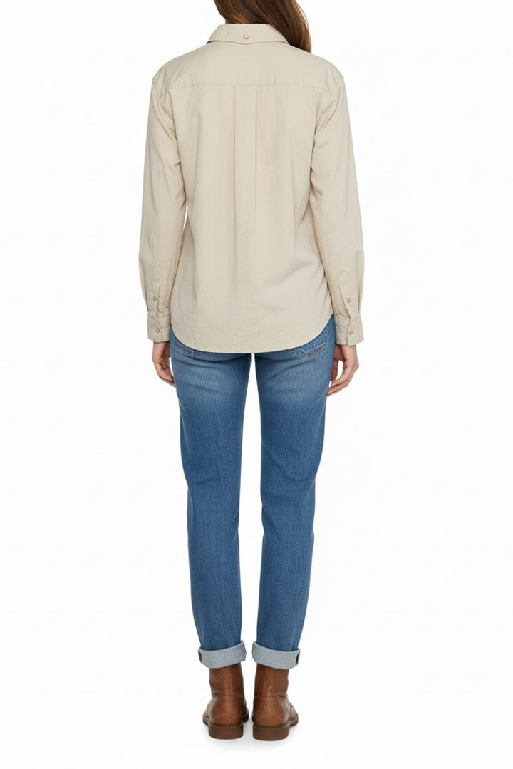 LEMAIRE Size 34 Snap Pointed Collar Blouse