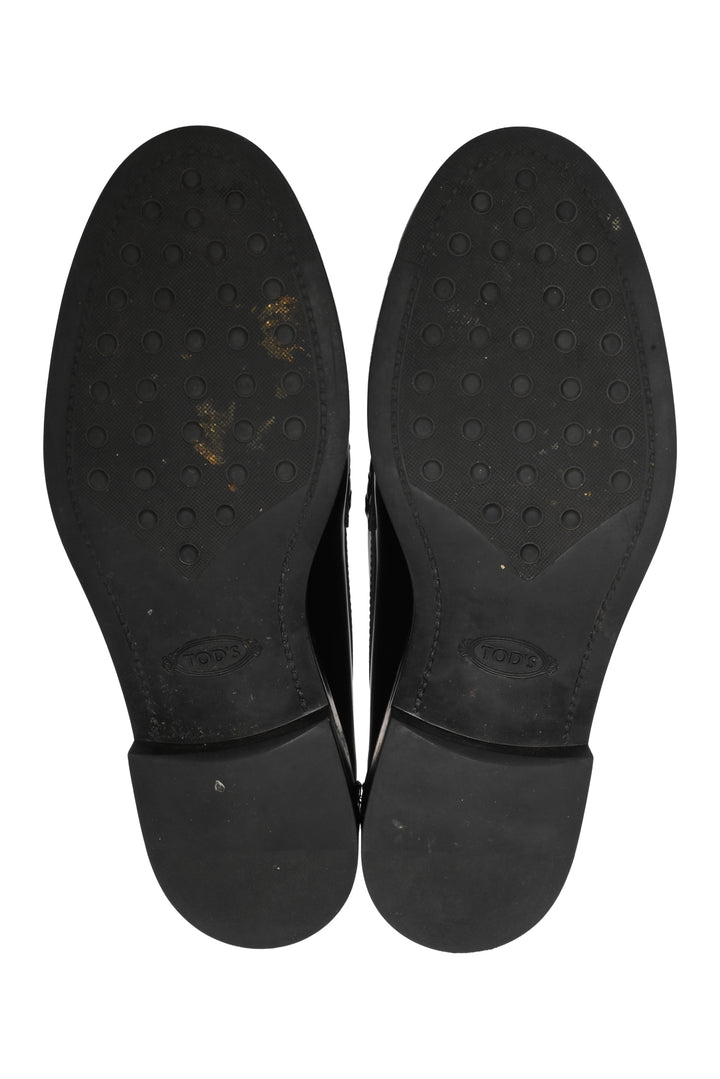 Tod's Size 37.5 Kate Studded Patent Leather Loafers