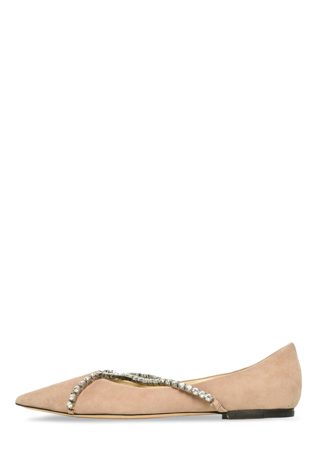 Jimmy Choo Size 37 Crystal Embellished Genevi Flats