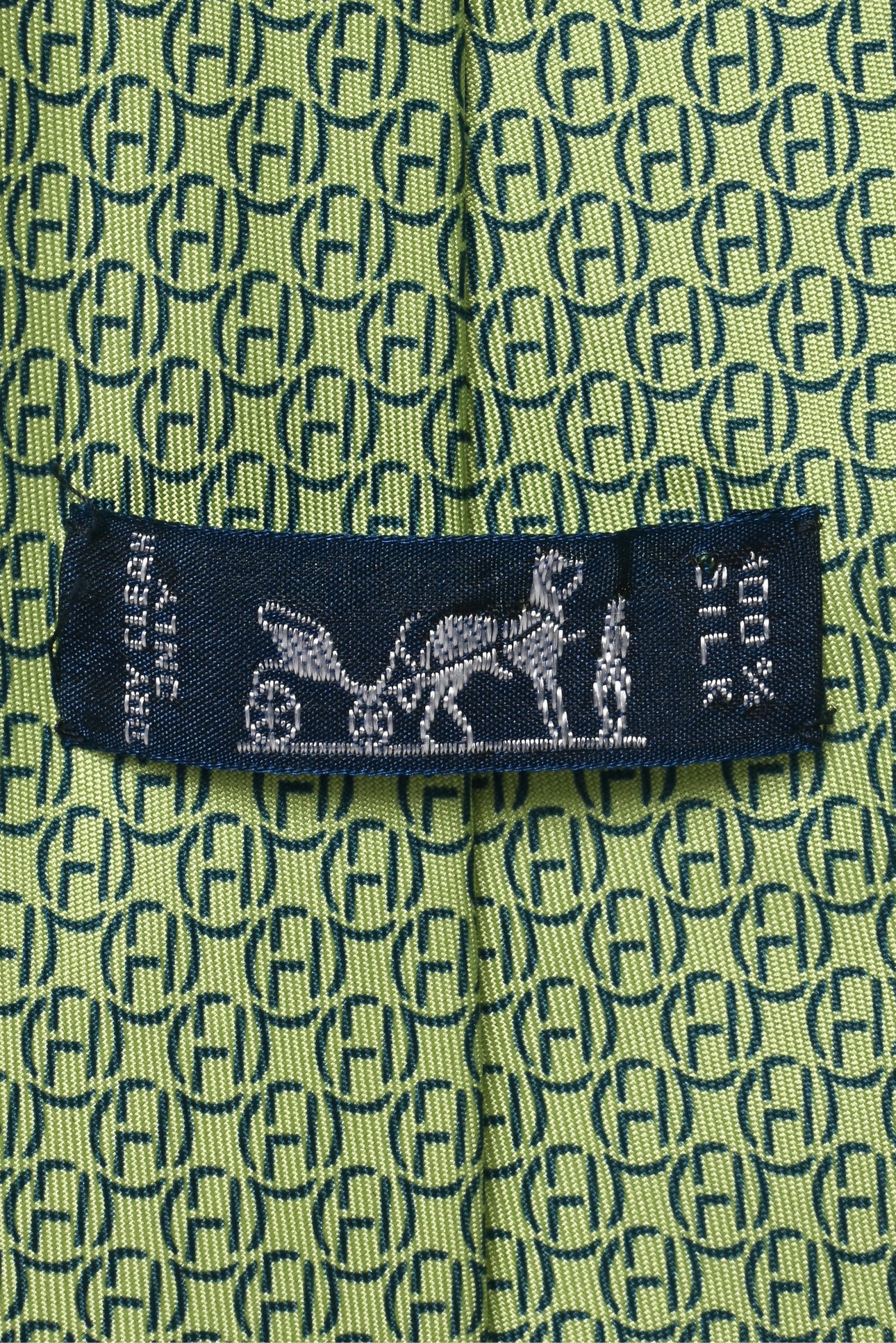 HERMES エルメス ニットタイ Hロゴ カーキ Hermes Size OS Men's H Logo Silk Tie - Luxury Used Designer
