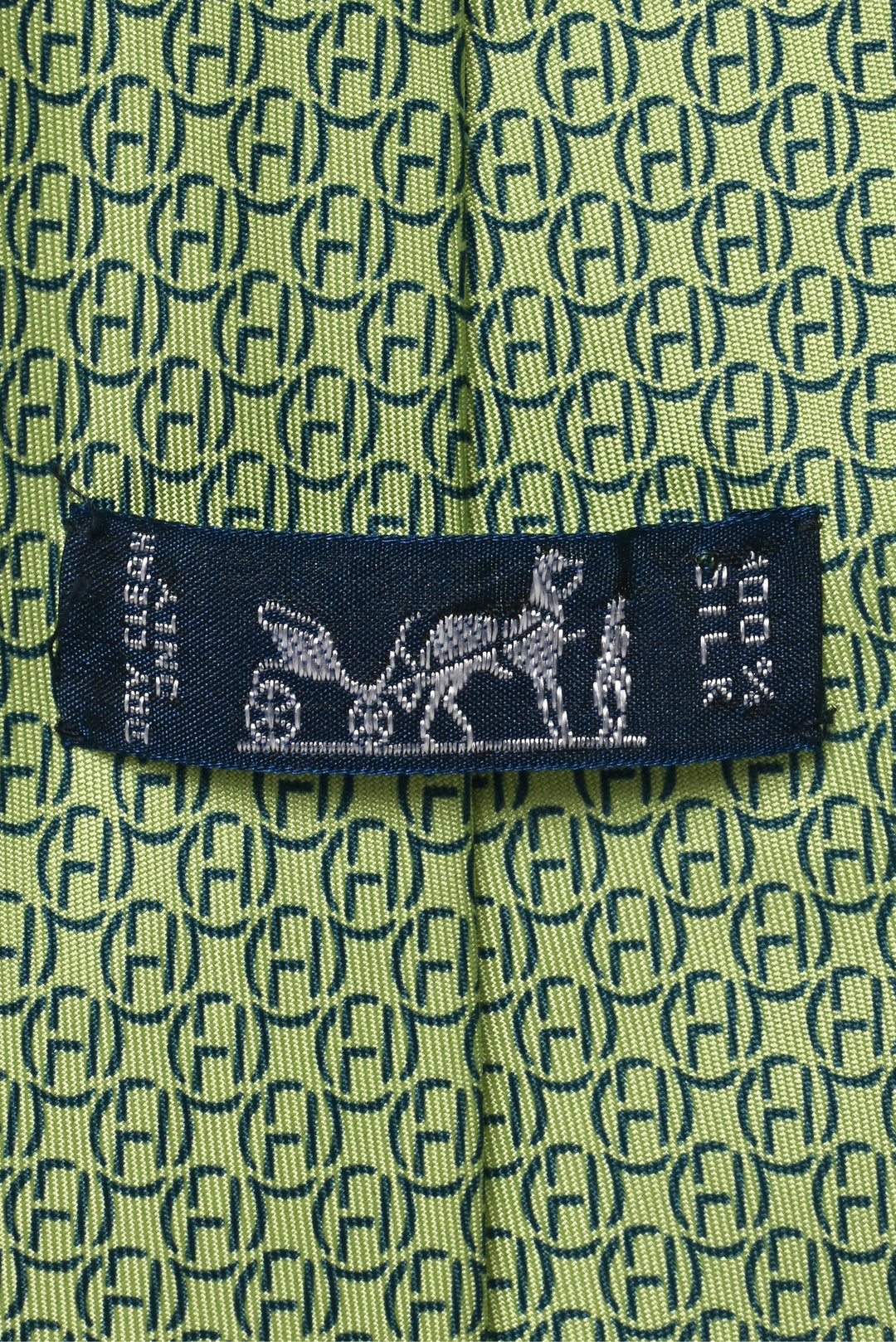 Hermes Size OS Men's H Logo Silk Tie