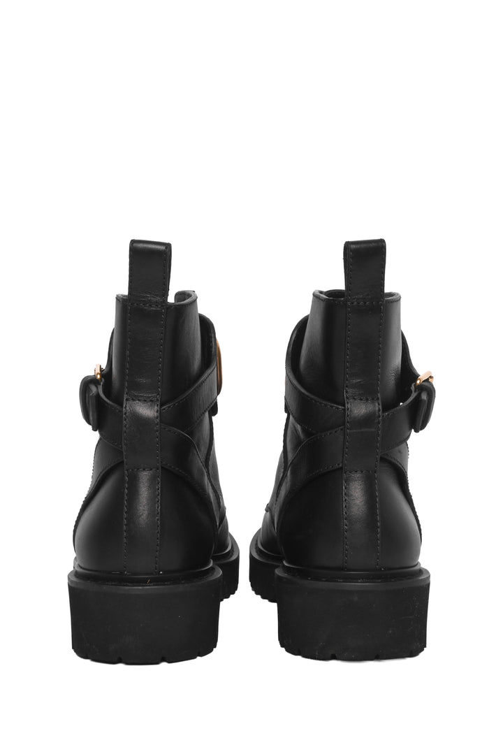 Valentino Size 35.5 Vlogo Combat Ankle Boots