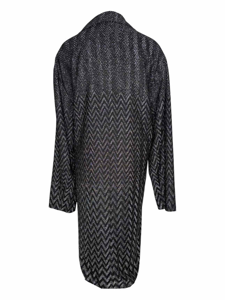 Missoni Metallic Chevron Pattern Size 48 Coat