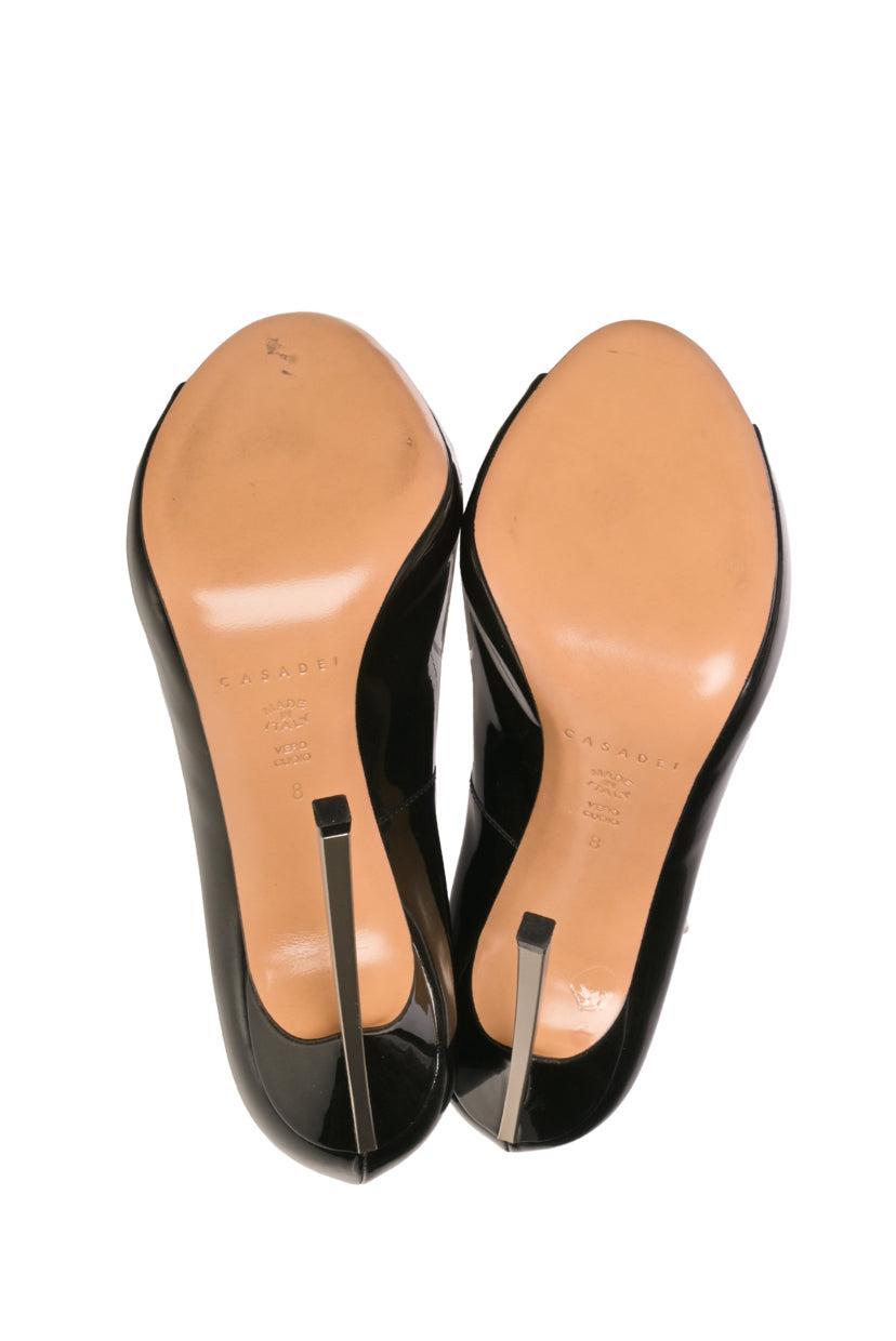 Casadei Size 8 Peep Toe Blade Pumps