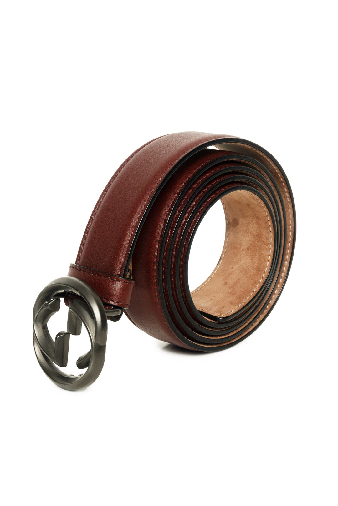 Gucci Size 42 Men's Interlocking G Leather Belt